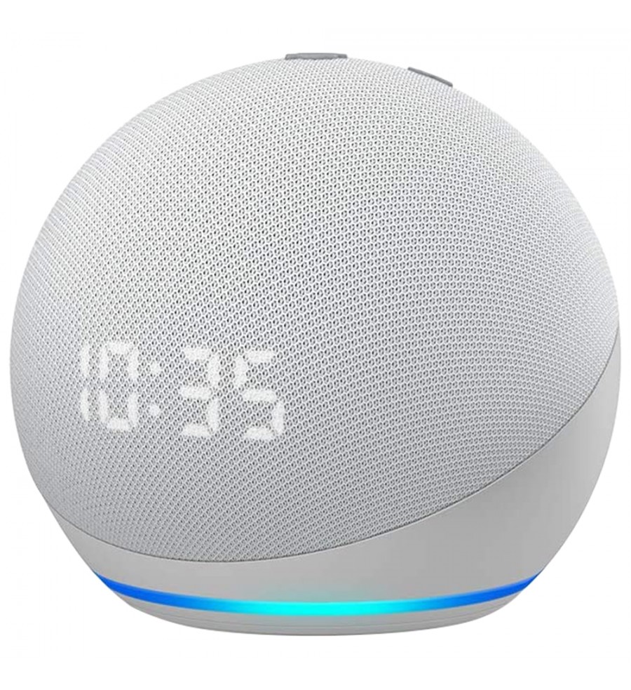 Speaker Amazon Alexa ECHO DOT 4ª Generación con WI-FI/BLUETOOTH color blanco con pantalla reloj